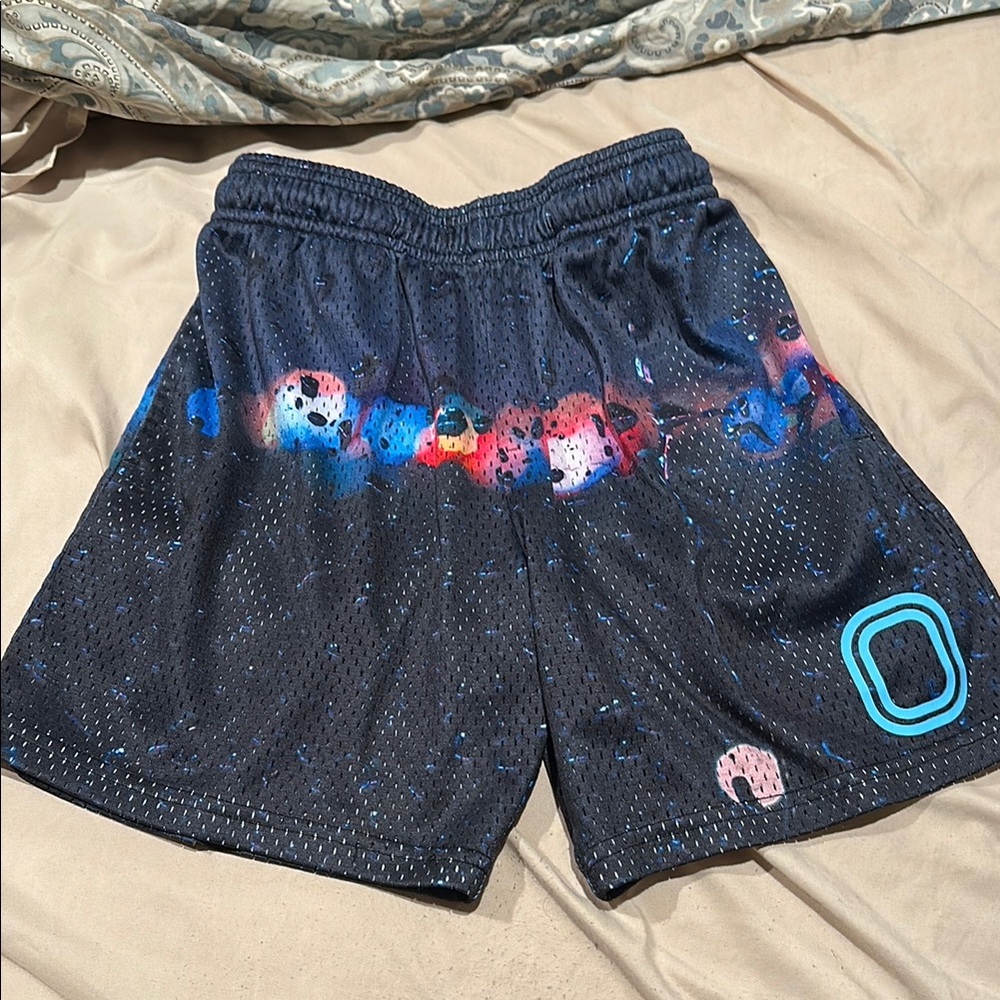 Kids Galaxy Print Shorts - Black